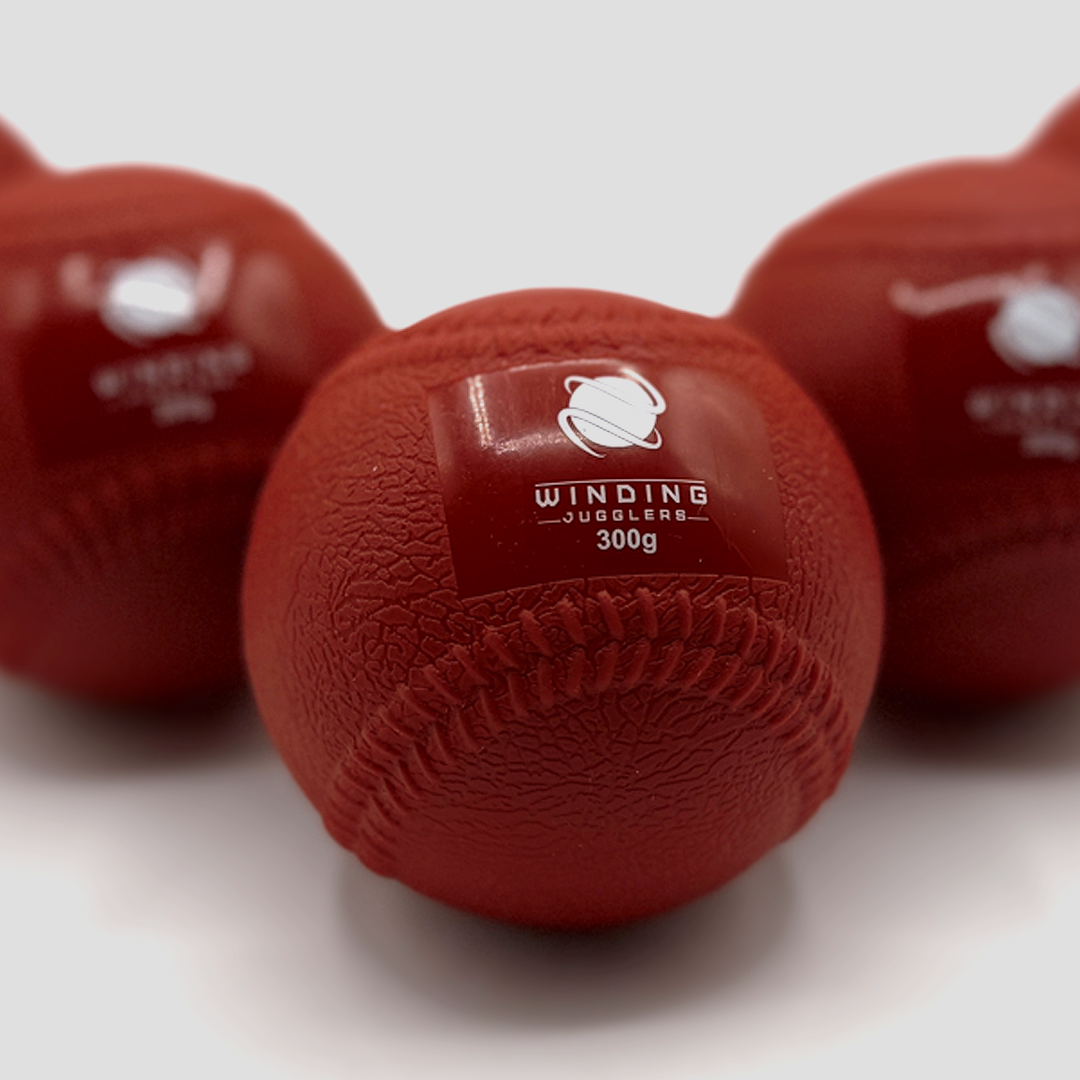 Pack of 4 Heavy Juggling Balls 300g. Winding Jugglers. Red Training Balls (7.5 cm)-0