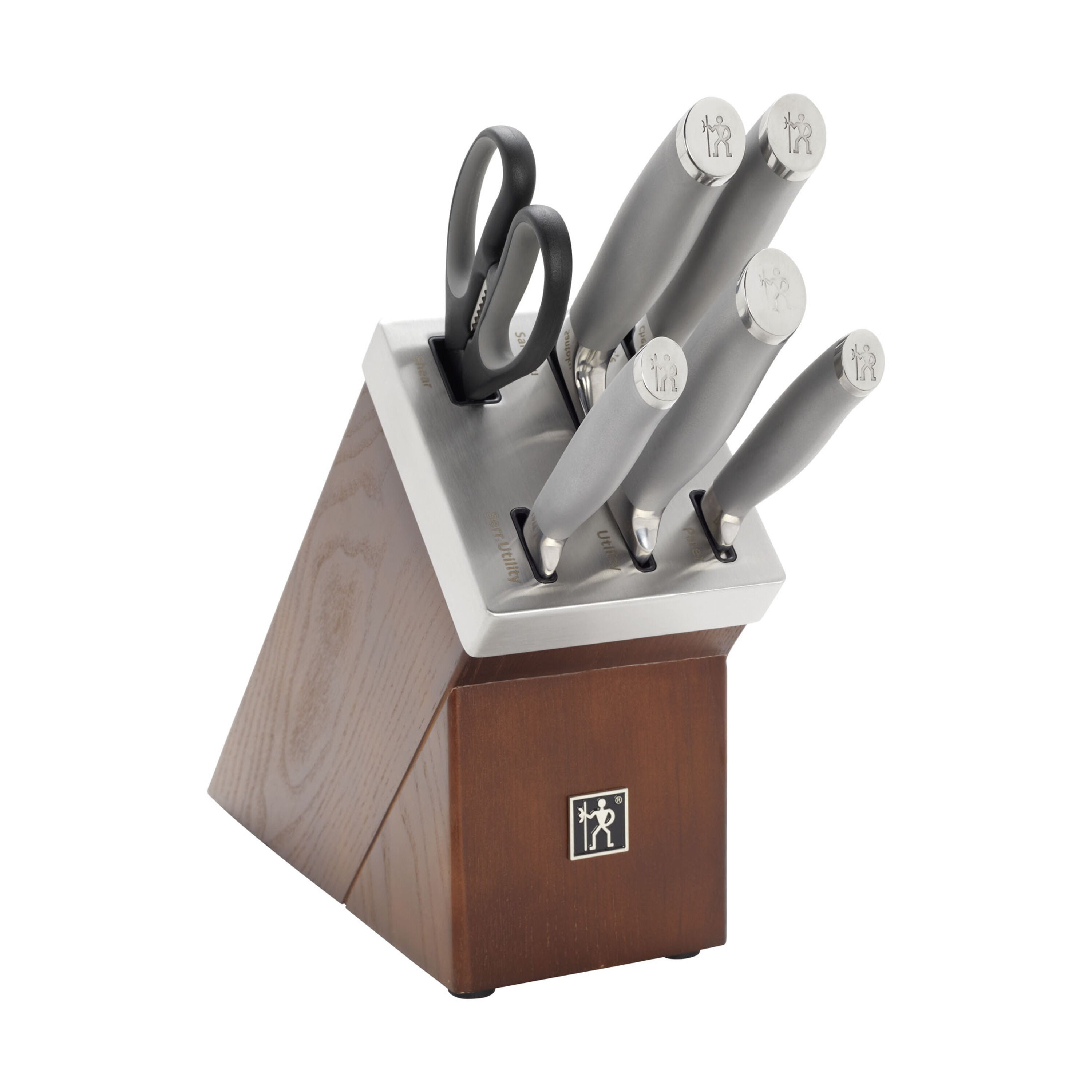 HENCKELS Modernist 7 Piece, Knife Block Set, Brown-1