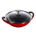 STAUB Specialities 16 cm / 6.5 inch Cast Iron Wok, Cherry-0