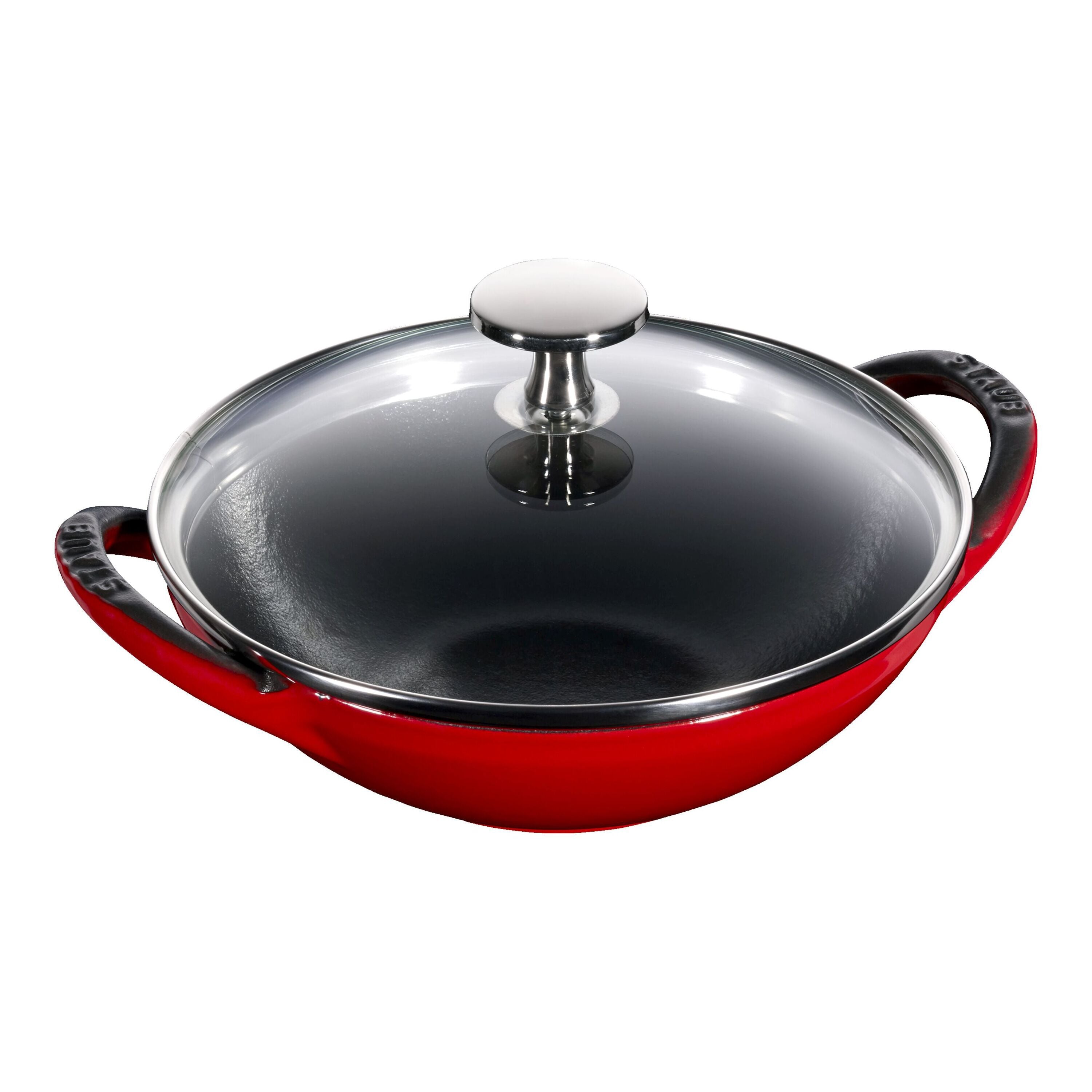 STAUB Specialities 16 cm / 6.5 inch Cast Iron Wok, Cherry-0