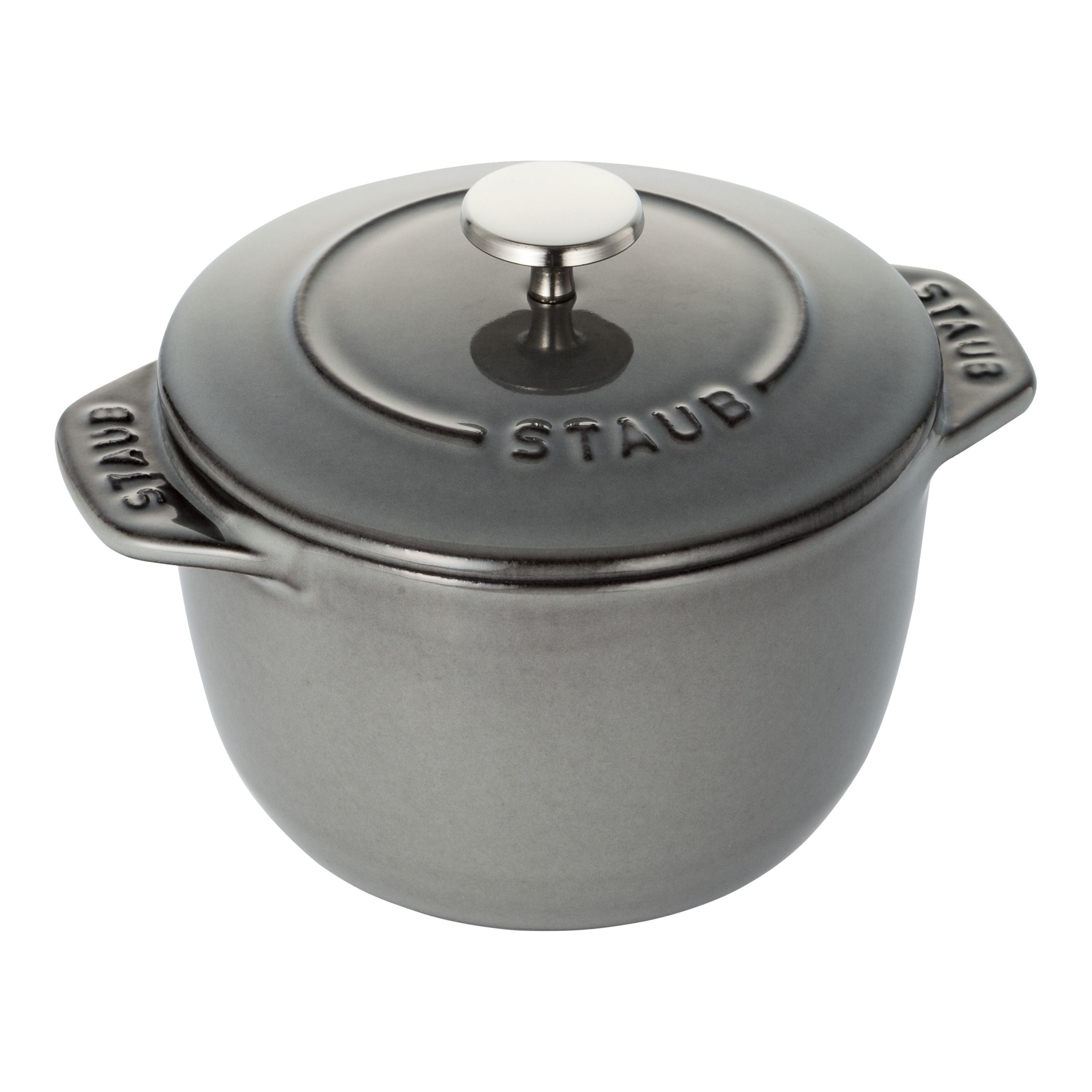 STAUB La Cocotte 725 mL Cast Iron Round Rice Cocotte, Graphite-Grey-0