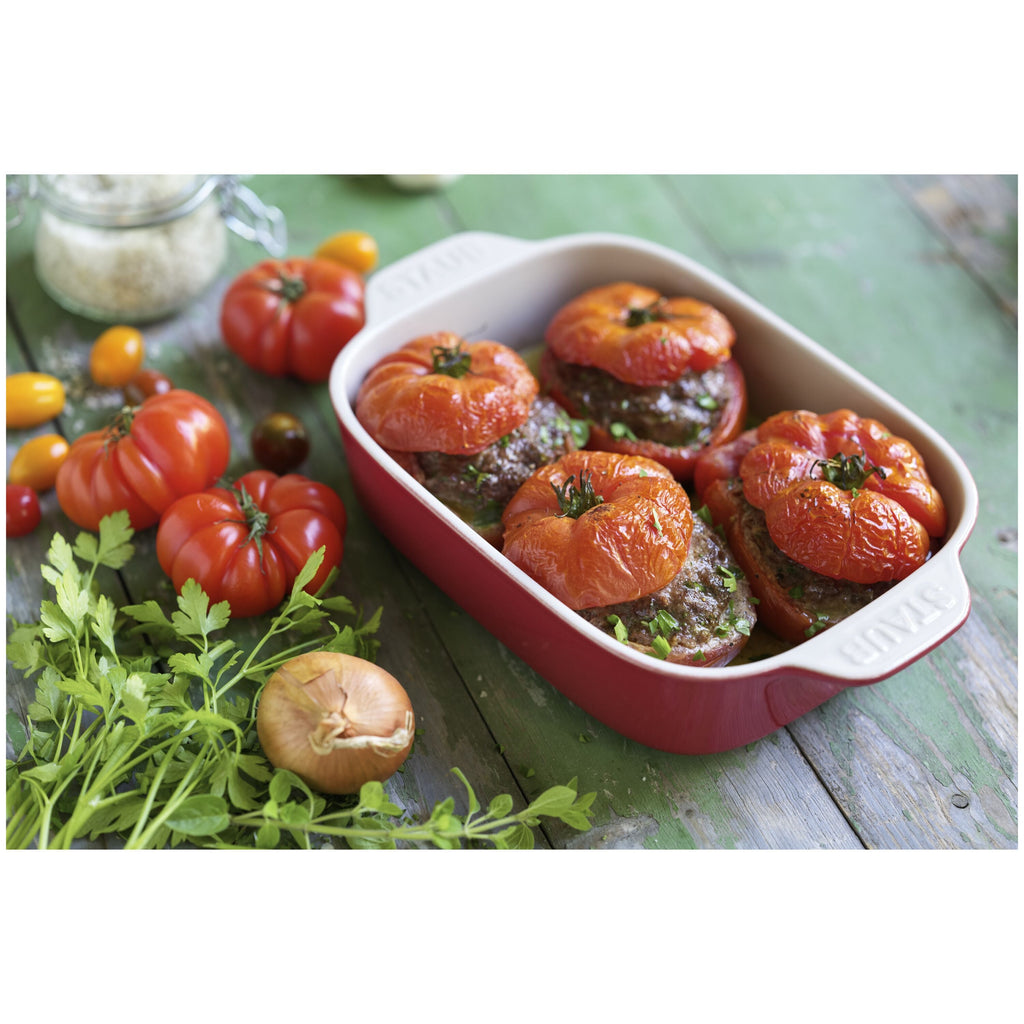 STAUB Ceramique 710 ml Ceramic Rectangular Oven Dish, Cherry-2