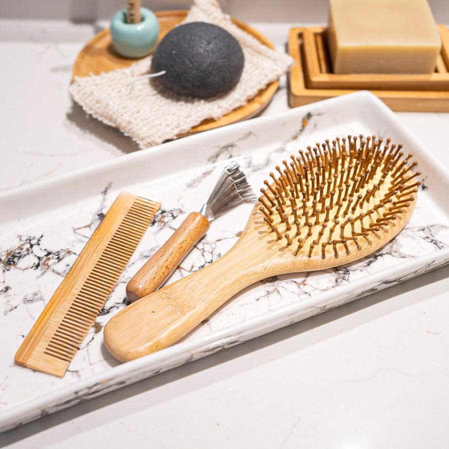 All-in-one Bamboo Hair Brush Set