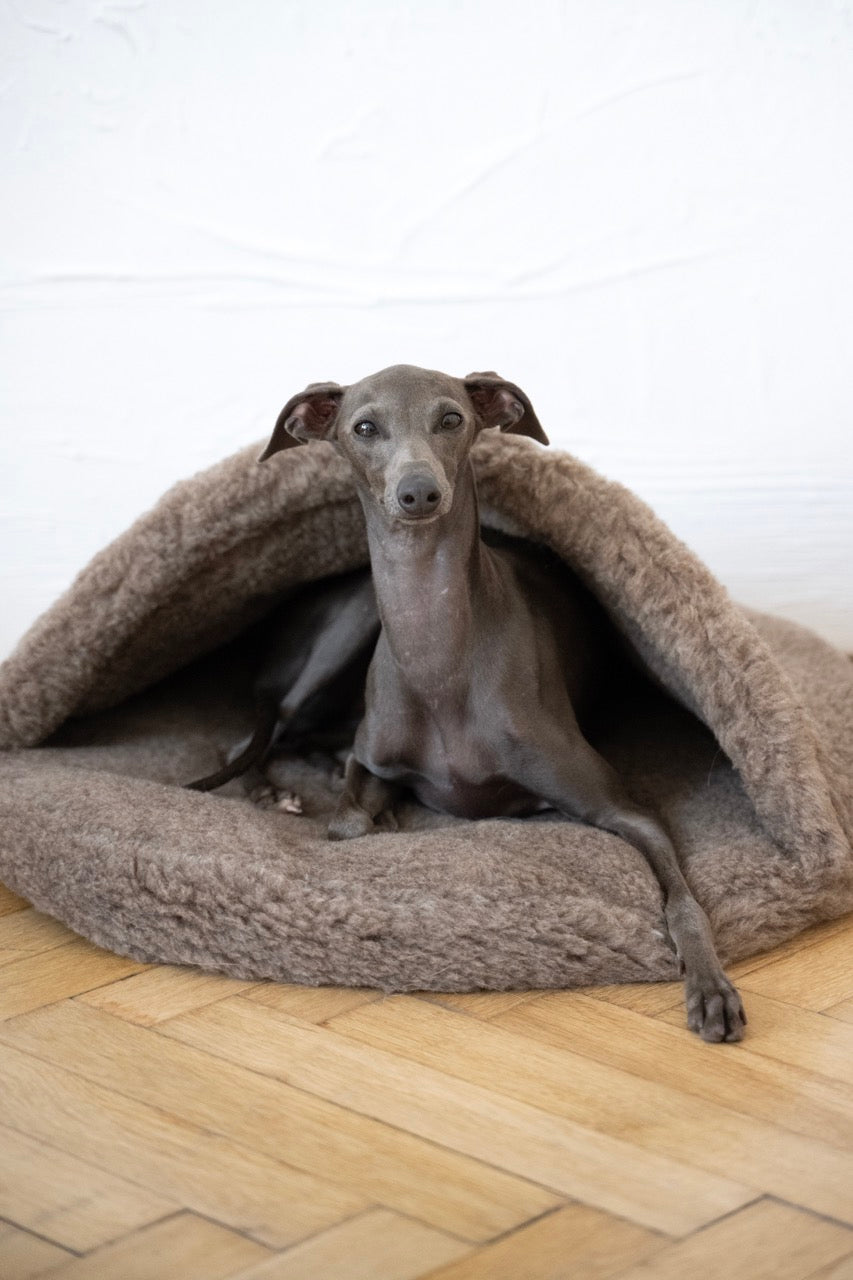 Natural Wool Pet Cave - Beige-0