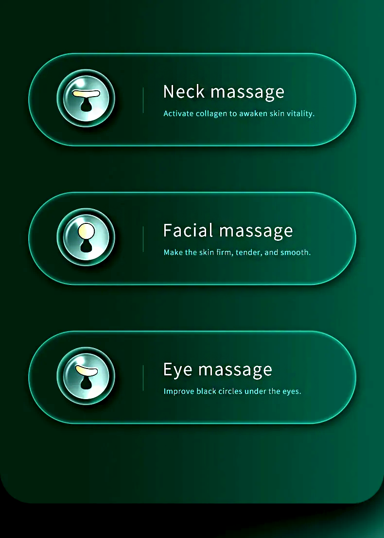 DELPHY - Triple Head Facial Massager - High Vibration Lifting-6