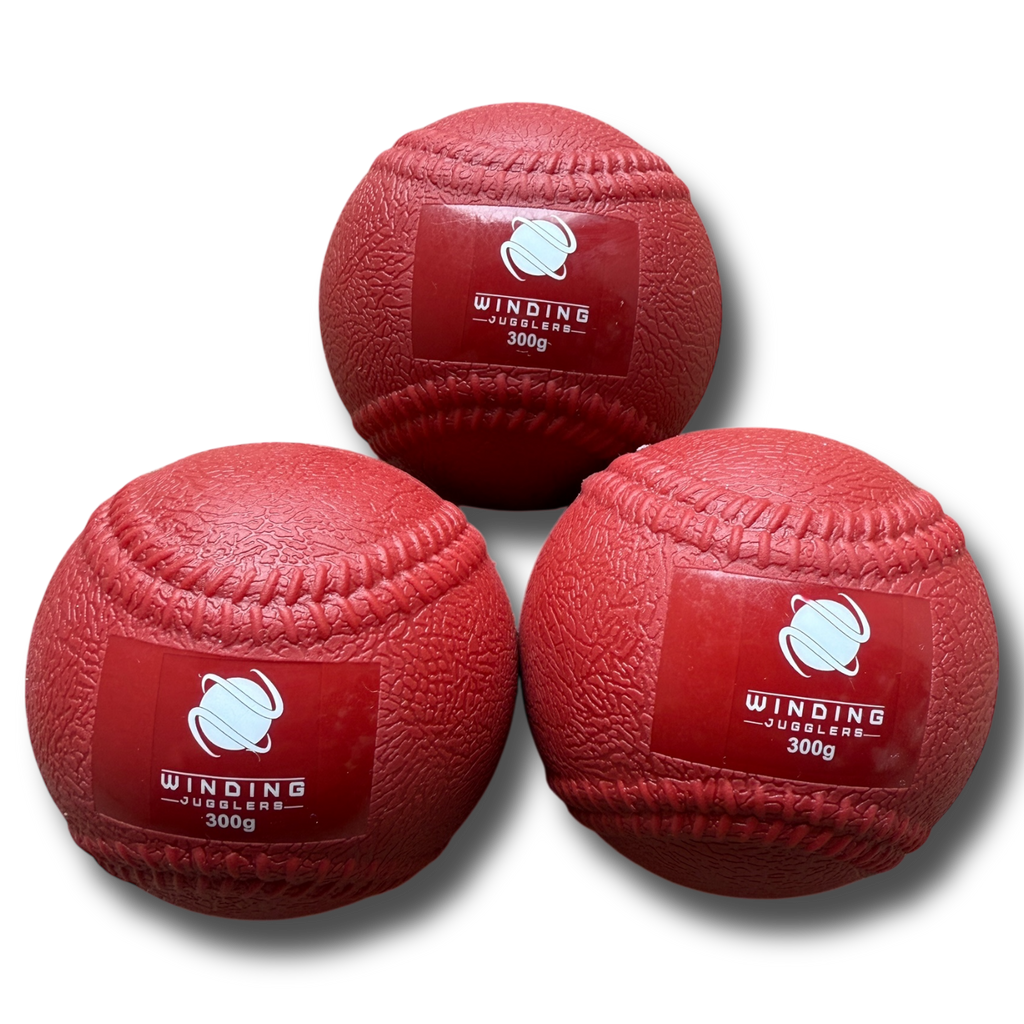 Pack of 4 Heavy Juggling Balls 300g. Winding Jugglers. Red Training Balls (7.5 cm)-4