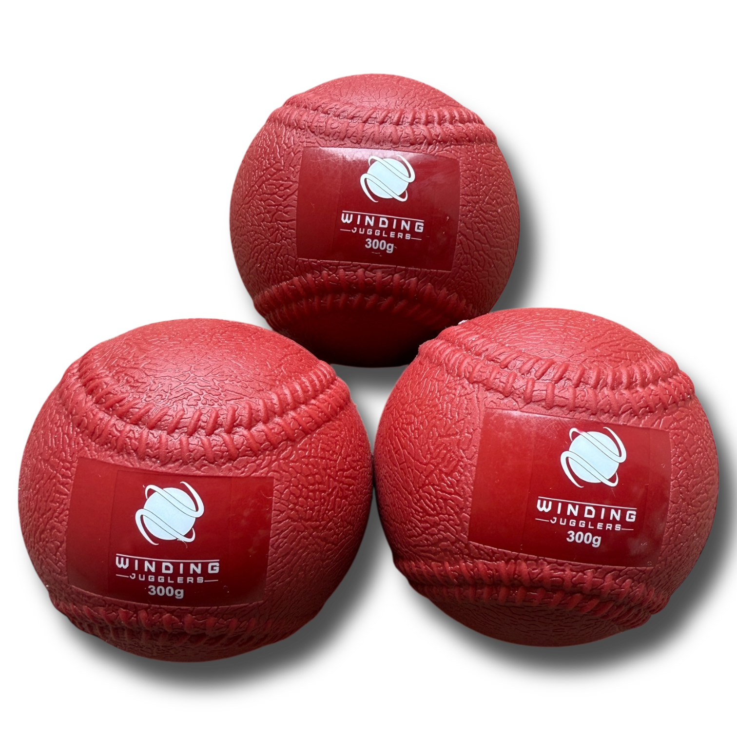 Pack of 4 Heavy Juggling Balls 300g. Winding Jugglers. Red Training Balls (7.5 cm)-4
